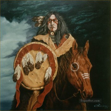 Amerikanischer Indianer Werke - indianisches Porträt